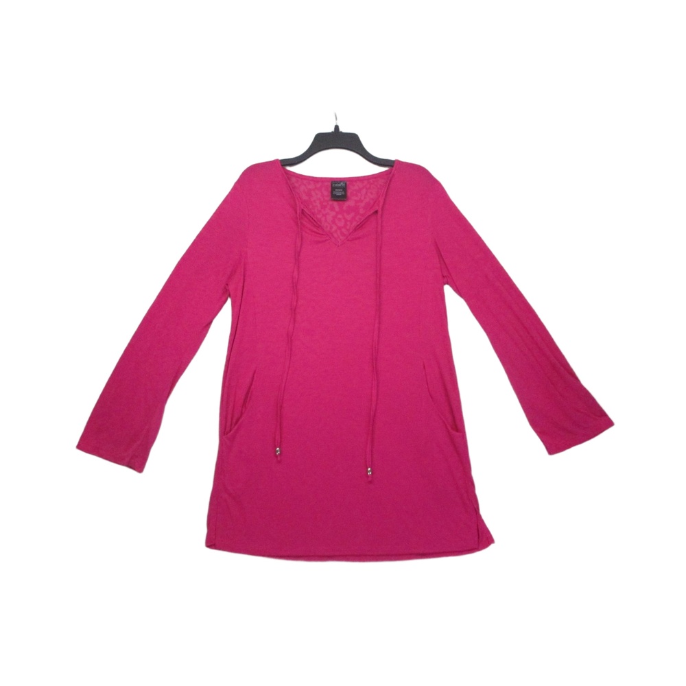 Catalina Pink Leopard Flowy Lightweight Everyday Casual Tunic Womens Size L‎